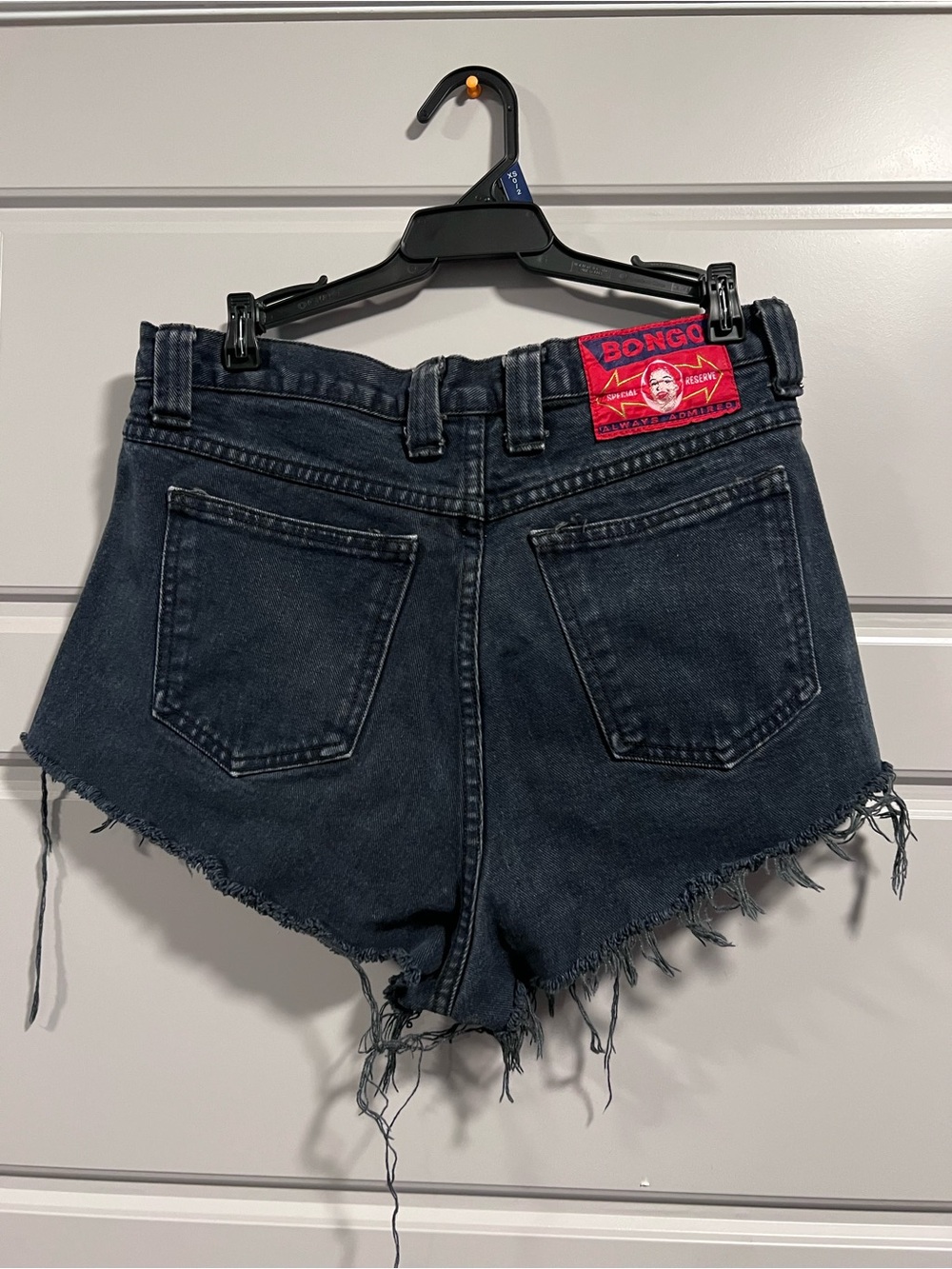 BONGO Women's Dark Wash Denim Cutoff Shorts - Dark Blue